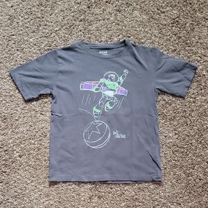Disney Pixar Buzz Lightyear Gray T-Shirt Size 9/10 Like New